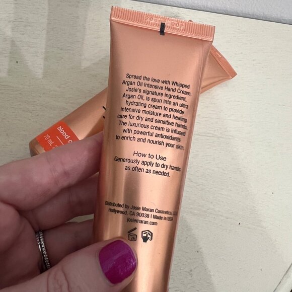 Josie Maran Whipped Argan Oil Intensive Hand Cream Duo Apple & Orange - Picture 3 of 5